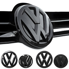 VW Golf 7 Emblem Set - Front Grille 137MM + Rear Trunk 115MM Chrome Badge Carbon