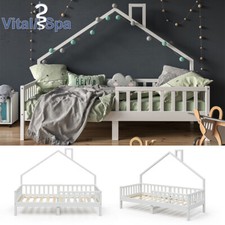 Lit cabane VitaliSpa Noemi, lit enfant, lit aire de jeux, 90 x 200 cm blanc