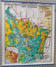 Ancienne carte murale scolaire