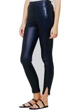 ELKA COLLECTIVE Navy Stretch Lamb Leather Skinny Leggings RRP$799 AU10 Near New!
