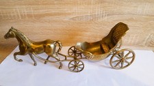 Cheval et Charrette en Laiton
