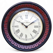 Horloge murale ronde en bois