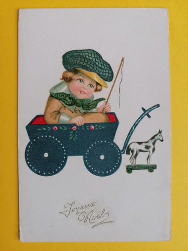 Cpa fantaisie joyeux noël - cpa,