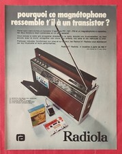 1974 Press Advertisement: Transistor Magnetophone K7 RADIOLA 1 Sheet
