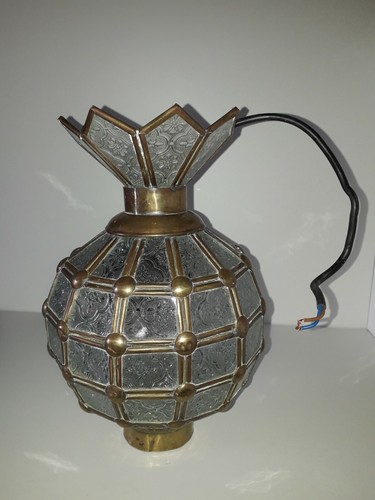 Lustre verre cuivre - lustre,