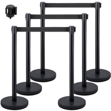VEVOR Crowd Control Stanchions, 2-Pack Crowd Control Barriers, Carbon Steel