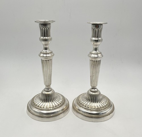 Paire bougeoirs bronze - paire,