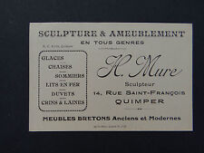 Carte de visite CDV QUIMPER MURE Meuble breton BZH Glace Chaise Duvet Laine