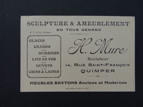 Carte visite cdv quimper - visite,
