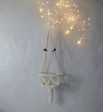 suspension en macramé perles