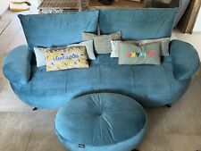 Canapé 3 places Velours Bleu