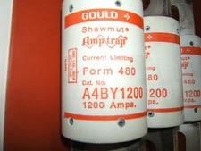 3- GOULD SHAWMUT AMPTRAP FUSES CURRENT LIMITING FORM 480 CAT# A4BY1200 1200A