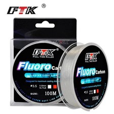 NEW! FTK Fluorocarbon Leader LRF 100m Fluoro Fishing Line ALL SIZES Clear Tippet