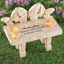 Solaire Éclairage " Papillons Apparaissent " Proches Lost Mémorial Jardin Banc