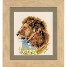 VERVACO  0143773  Couple de Lions  Kit  Broderie  Point de Croix  Compté