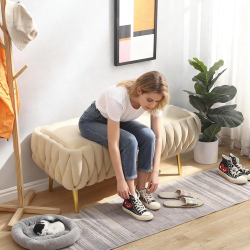Banc velours avec - banc, en