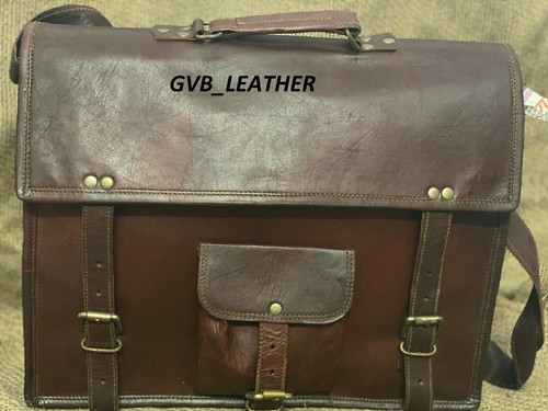 Sac besace cuir marron - 18",