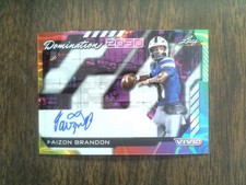 2025 Leaf Vivid Football - Domination 2030 - Autograph - Faizon Brandon #5/7