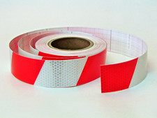 Bande réfléchissante blanche et rouge 25 m x 50 mm pour camion bus remorque f...