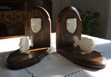 Serre-livres vintages Art Déco décor africain ethnique