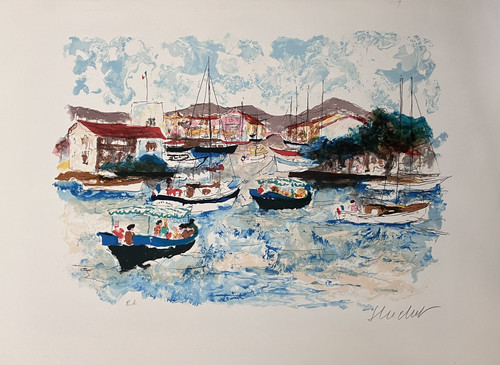 Urbain huchet lithographie - huchet,