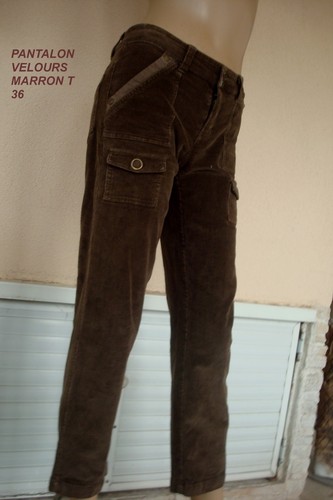 Pantalon velours marron neuf - pantalon, t
