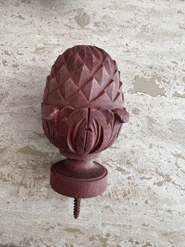 Fronton toupie boule bois - toupie,