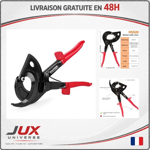 Coupe câble cliquet hs520a - coupe-câble,