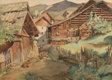 Alpendorf, 1944 | Aquarelle