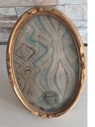 Ancien cadre ovale bois - ancien,