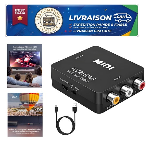 Convertisseur rca vers hdmi - av,