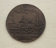 S3-153-372)) France Rare Railway Medal / Jeton Huber, Napoleon
