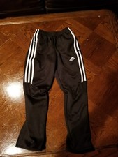New youth ADIDAS clima 365 Soccer Training Pant Youth black zipper pockets Small