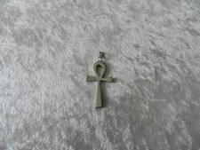 Ancien grand pendentif en argent massif Egyptien Egypte Croix Ankh silver cross