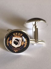 BOUTONS DE MANCHETTES CORSE CORSICA Tête De Maure Blason