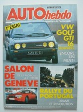 AUTO HEBDO 513 march 1986 Salon de Genève VW Golf GTI16s Austin Healey 3000S