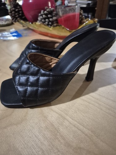 Mules cuir talon haut - talon,