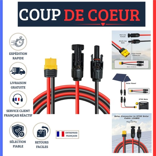 Câble solaire xt60 m - solaire,