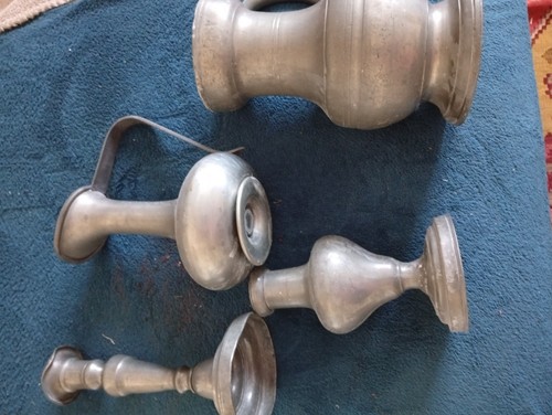 Lot objets etain arts de - en,