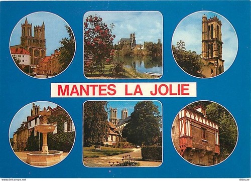 Carte postale mantes la - -,