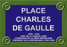 PLAQUE de RUE PARIS CHARLES DE