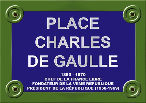 Paris street plaque charles - charles, de