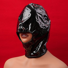 Cuir Masque Sensorielle Cagoule Fétich Privation Pour Hommes SM Bondage Cosplay