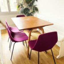 set of 4 stone chairs guariche steiner 1954