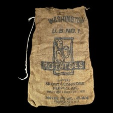 VTG Burlap Sack Pellet Bag 200 lbs 40x23”