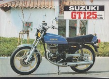 Motorcycle Suzuki  GT 125 Gold Label  sale brochure
