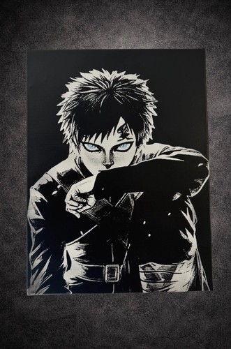 Tableau gaara naruto noir - tableau,