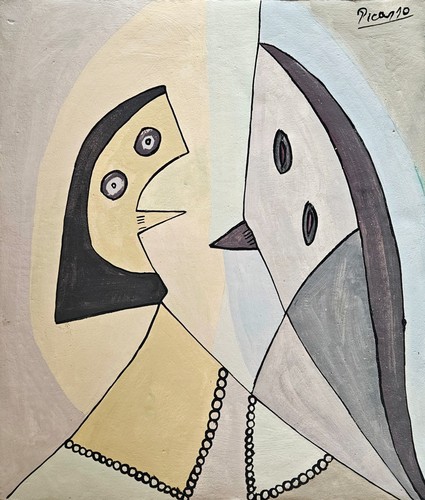 Tableau huile sur - , toile