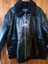BLOUSON CUIR NOIR  AVIATEUR