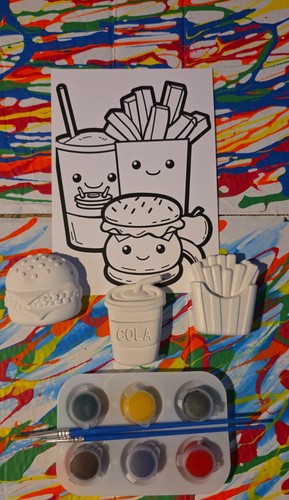 Kids paint kit coloring - kit, page